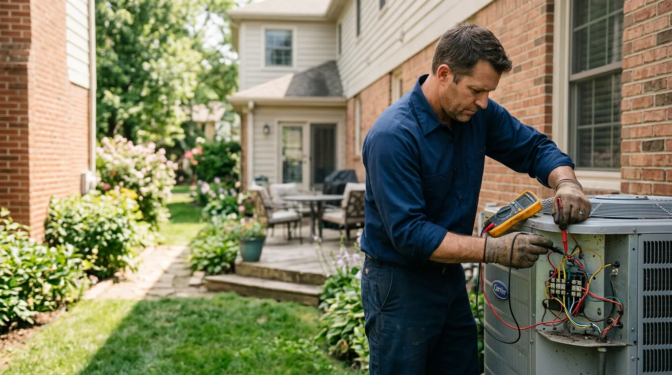 HVAC technician working near Gainesville, TX